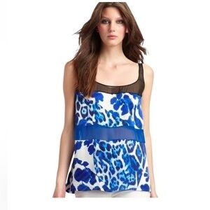 Roberto Cavalli Animal Print Silk Top Blouse